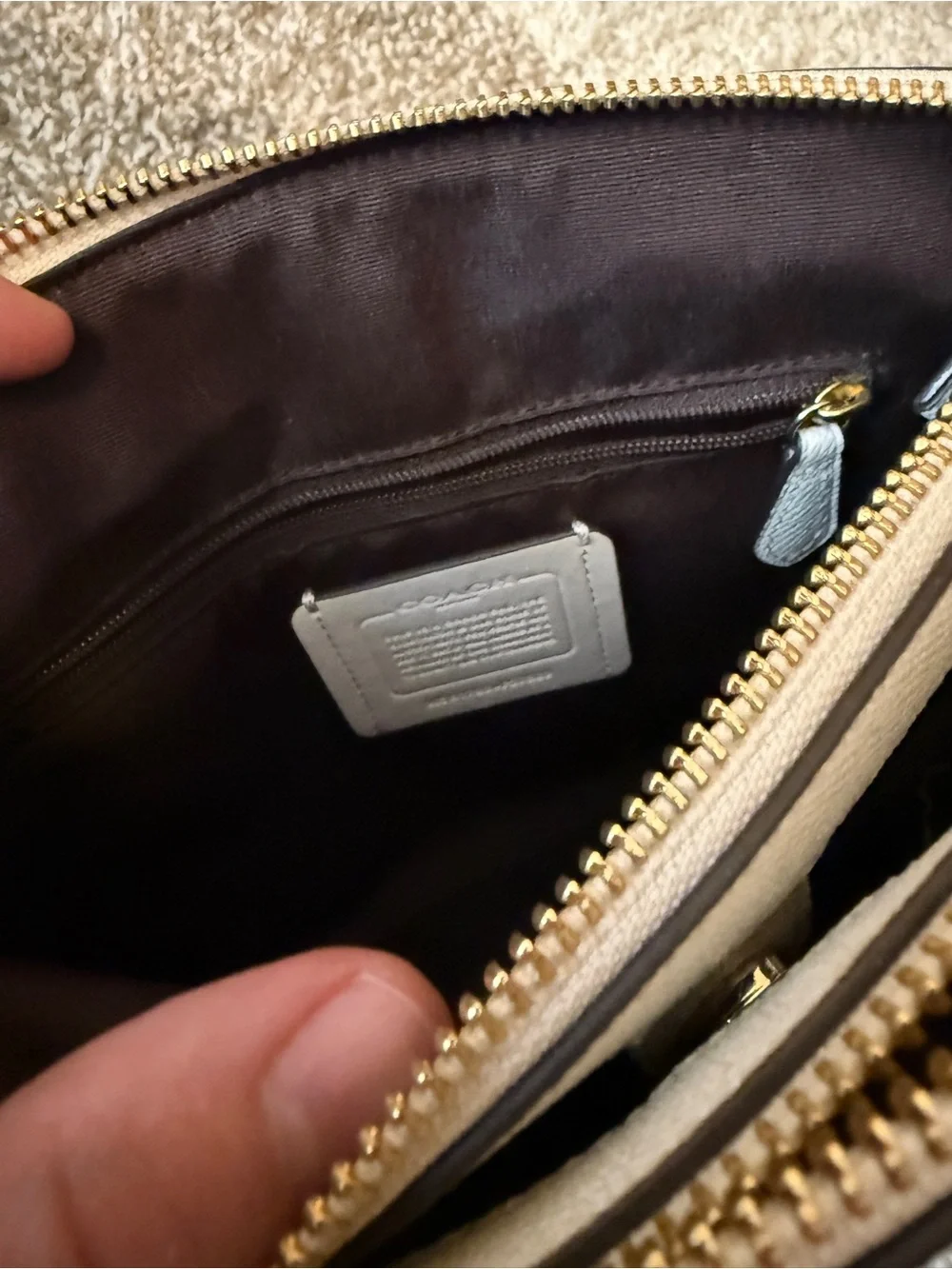 Coach pebble leather